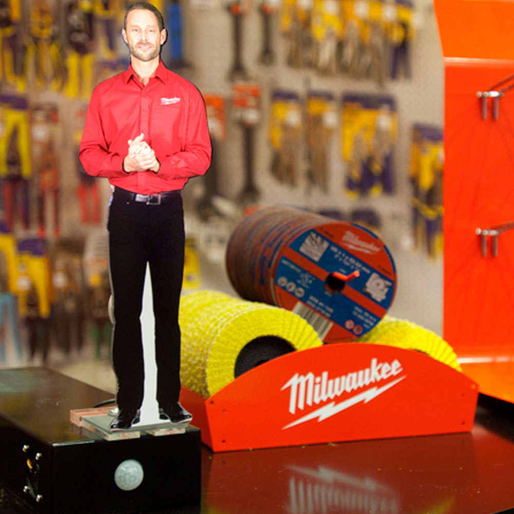 mini virtual mannequin presenter on a table top display