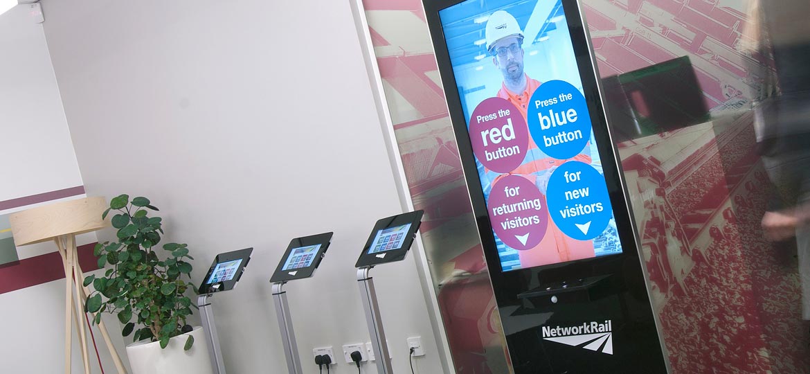 Life Size visitor, contractor and employee induction Kiosk 1.8m black visitor induction kiosk