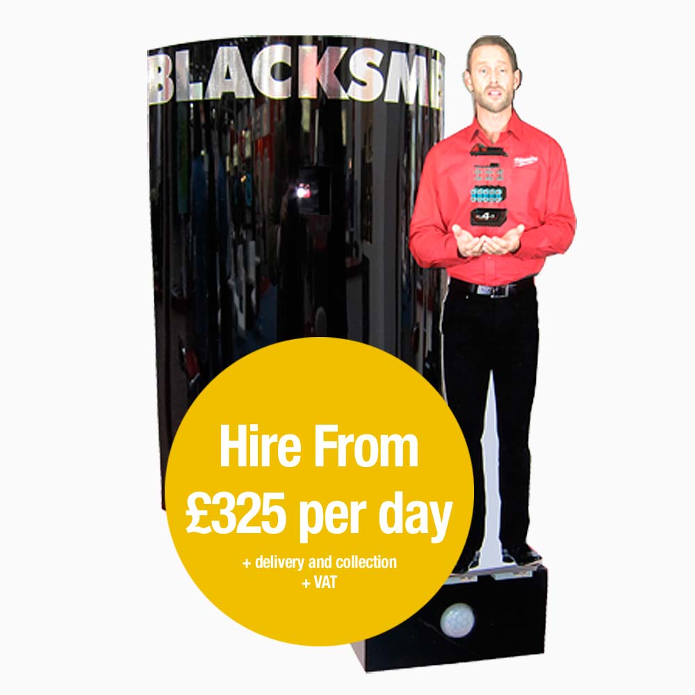 mini virtual manniquin presenter. Hire from £325 per day